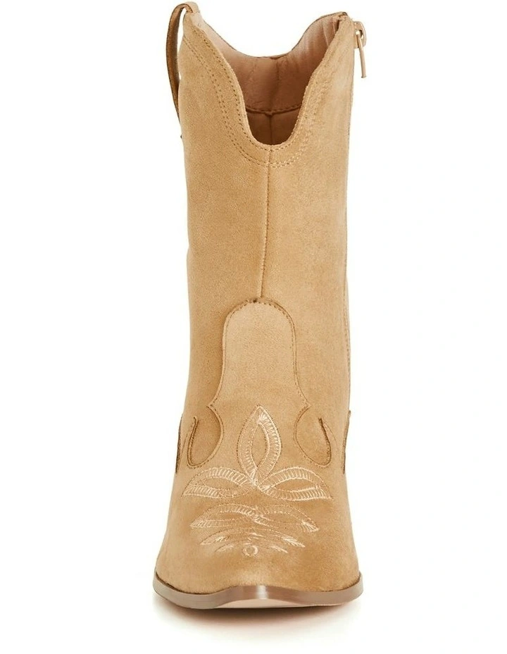 Wide Fit Elodie Mid Boot in Toffee image 5
