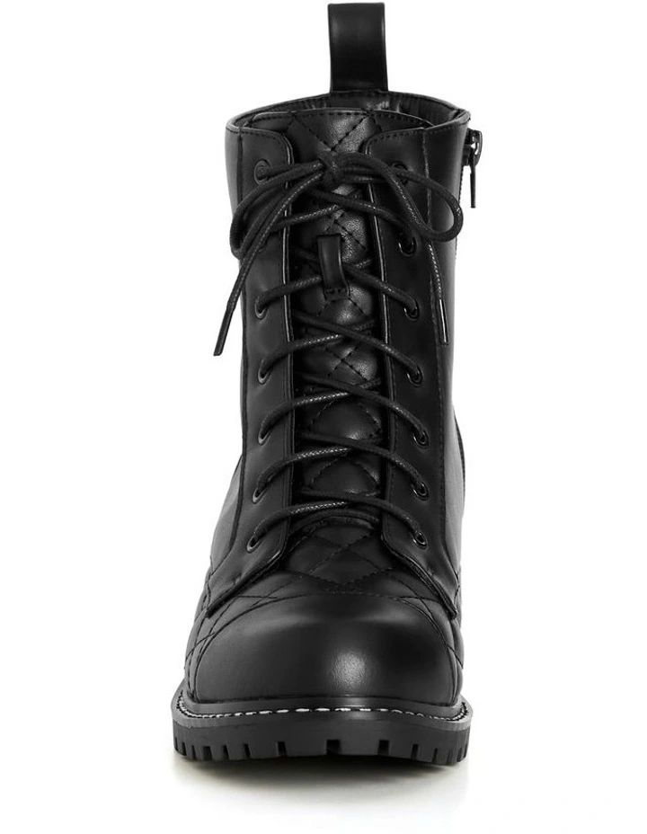 Wide Fit Lace Up Ankle Boot in Black image 3