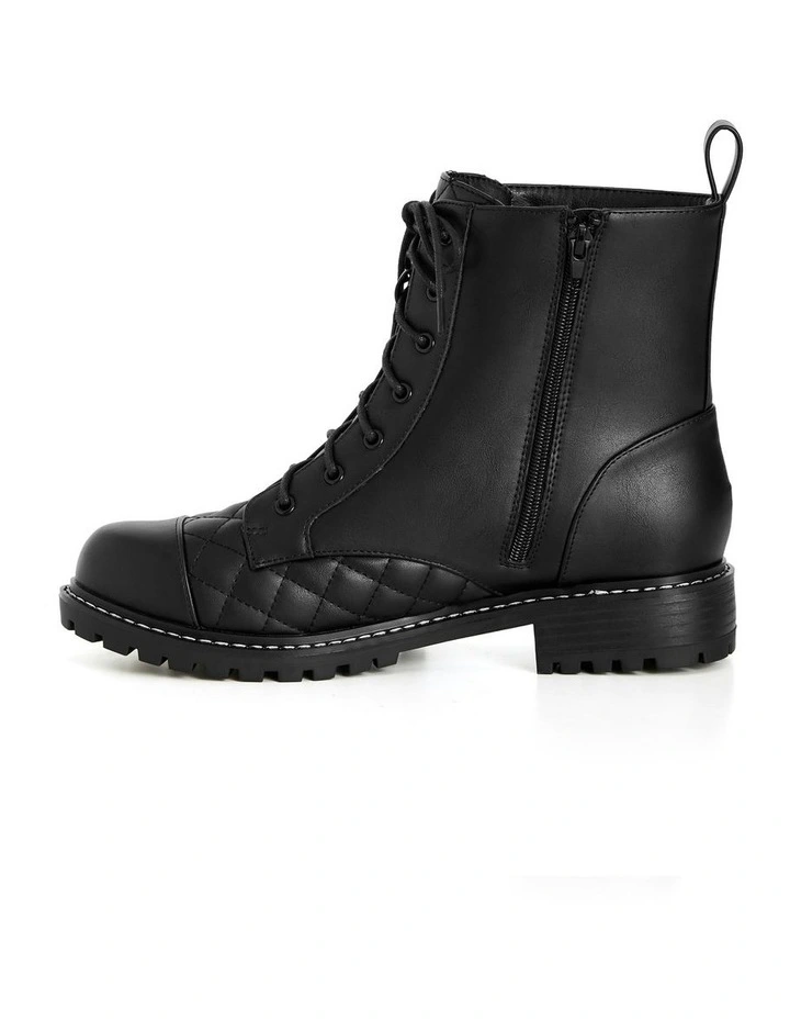 Wide Fit Lace Up Ankle Boot in Black image 4