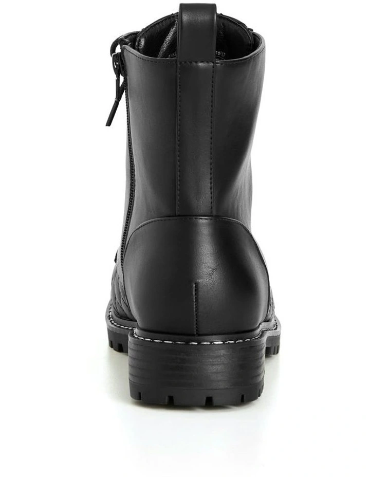 Wide Fit Lace Up Ankle Boot in Black image 5