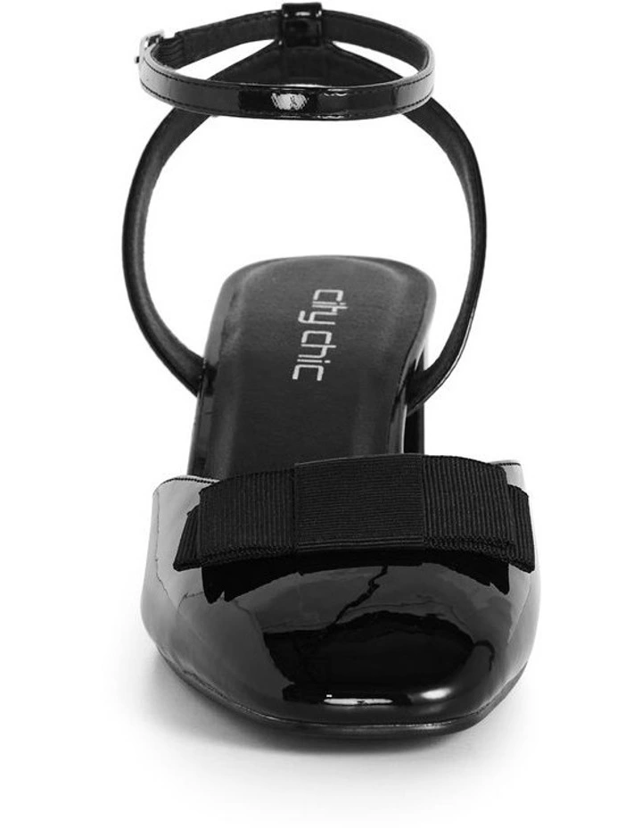 WIDE FIT Aria Heel in Black image 5