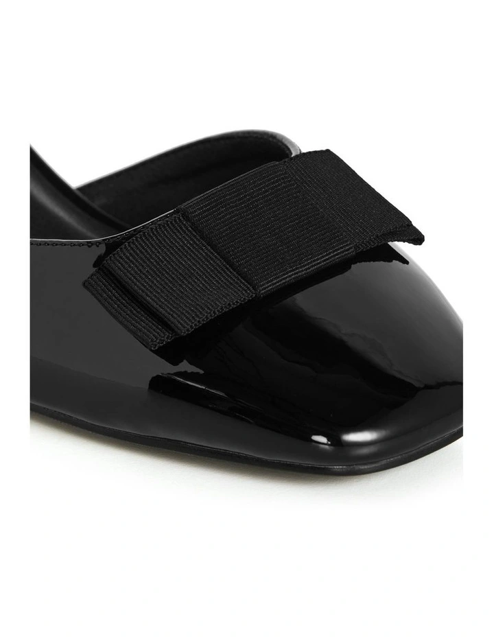 WIDE FIT Aria Heel in Black image 7