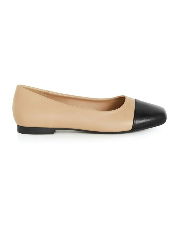 WIDE FIT Ebony Ballet Flat in almond image 1