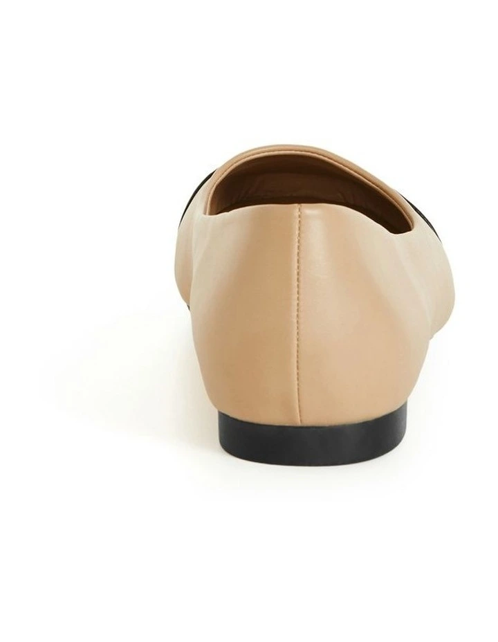 WIDE FIT Ebony Ballet Flat in almond image 3
