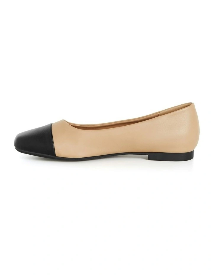 WIDE FIT Ebony Ballet Flat in almond image 4