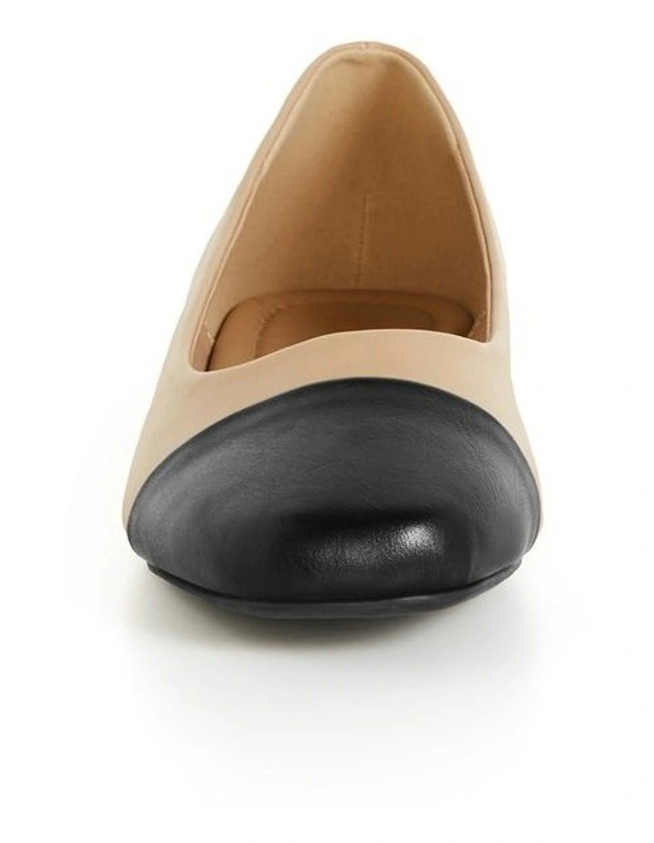 WIDE FIT Ebony Ballet Flat in almond image 5