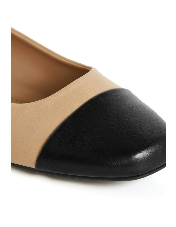 WIDE FIT Ebony Ballet Flat in almond image 7