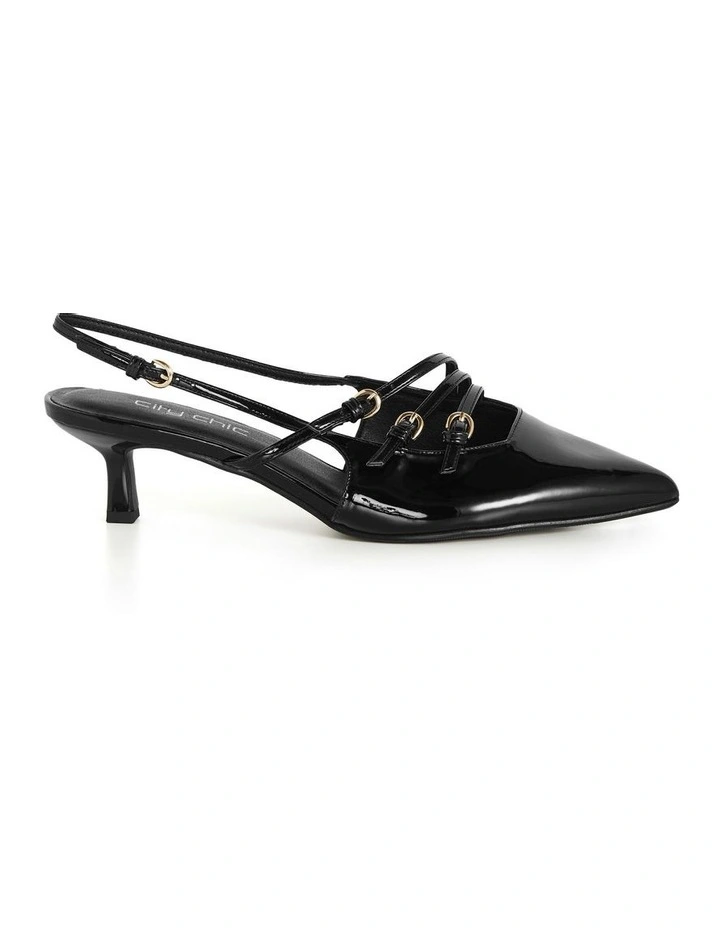 WIDE FIT Novah Heel in Black image 1
