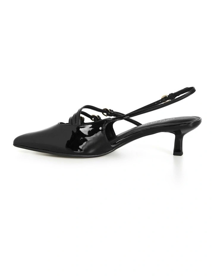 WIDE FIT Novah Heel in Black image 4