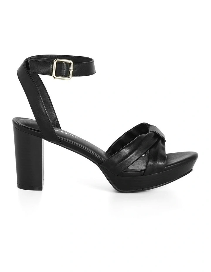 WIDE FIT Leah Platform in Black image 1