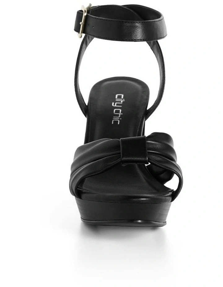 WIDE FIT Leah Platform in Black image 5