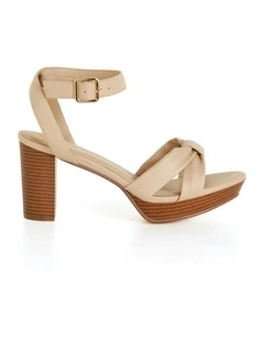 Wide Fit Leah Platform in Tan