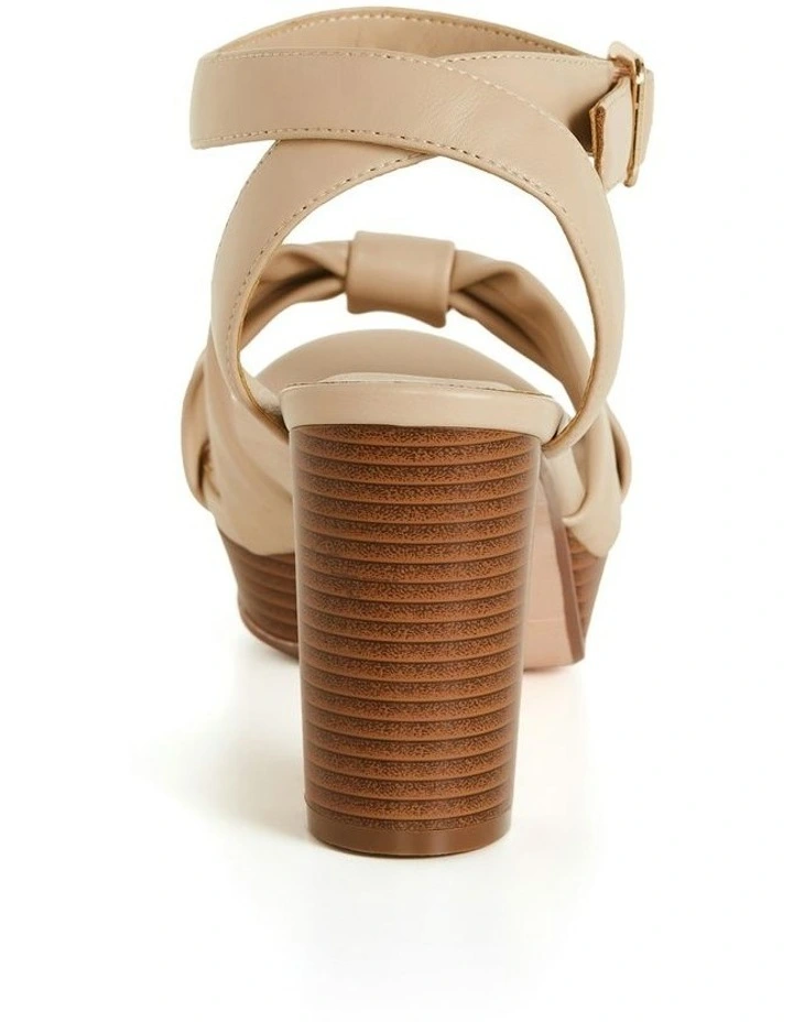Wide Fit Leah Platform in Tan image 3