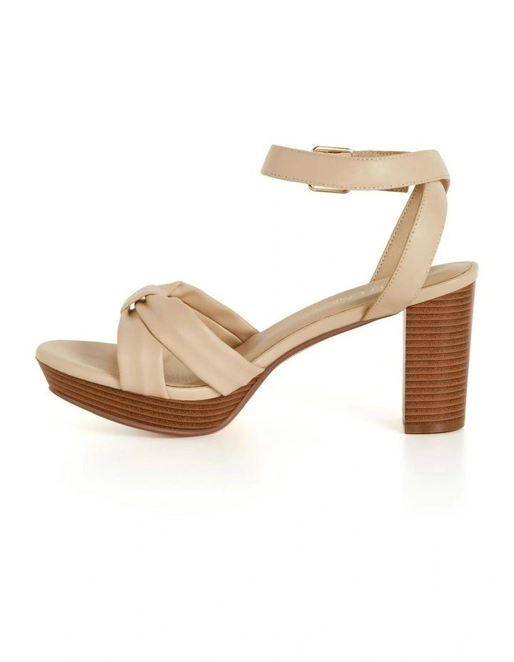 Wide Fit Leah Platform in Tan image 4