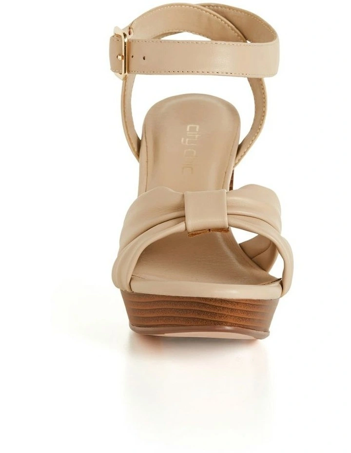 Wide Fit Leah Platform in Tan image 5