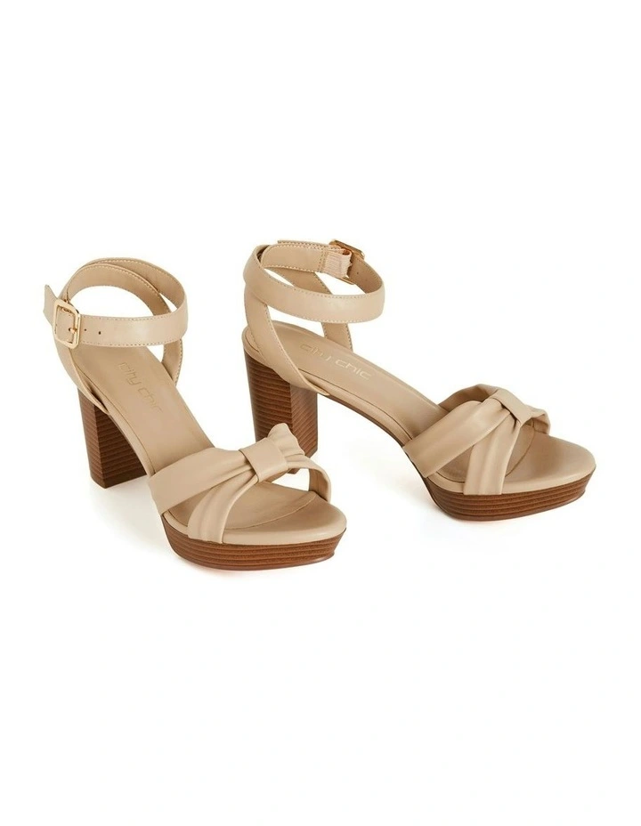 Wide Fit Leah Platform in Tan image 6