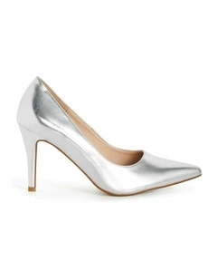 Wide Fit Petunia Pump in Silver