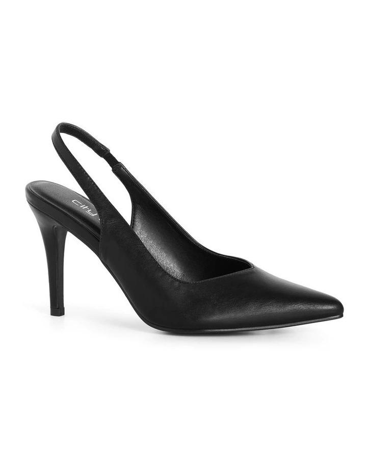 Wide Fit Snap Slingback in Black Matt image 2