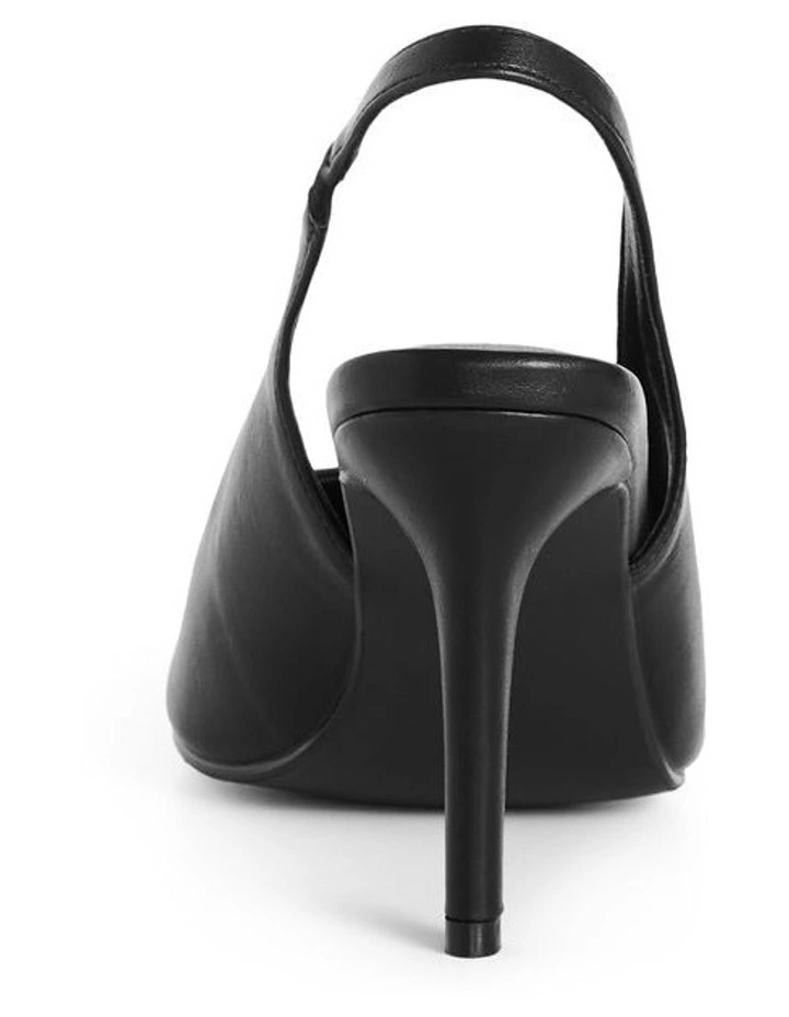 Wide Fit Snap Slingback in Black Matt image 3