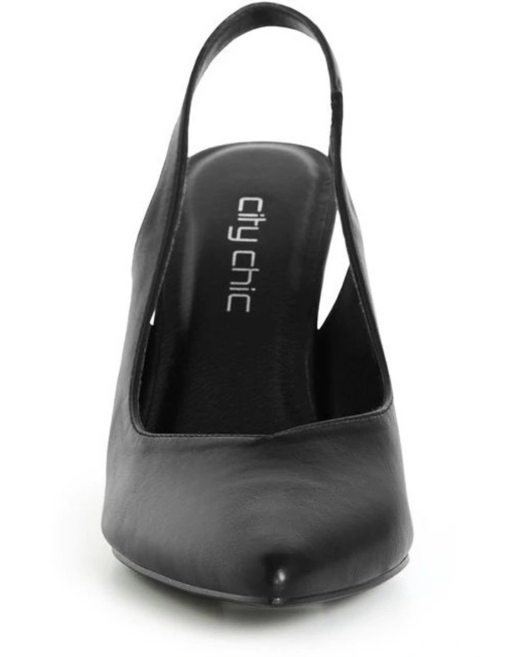 Wide Fit Snap Slingback in Black Matt image 5
