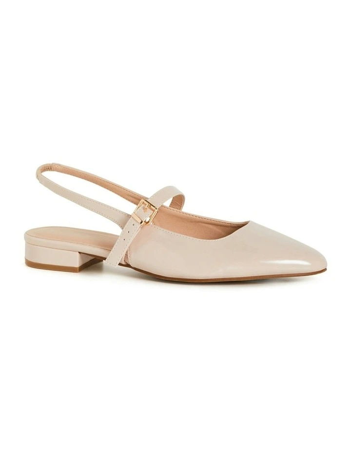 Wide Fit Peasley Slingback in Beige image 1