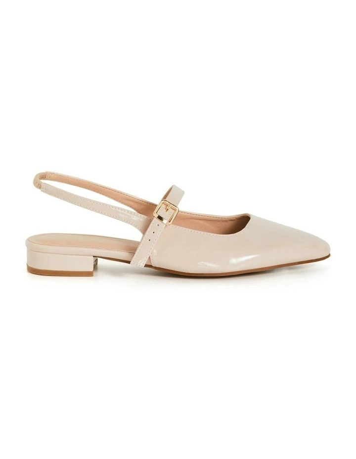 Wide Fit Peasley Slingback in Beige image 2