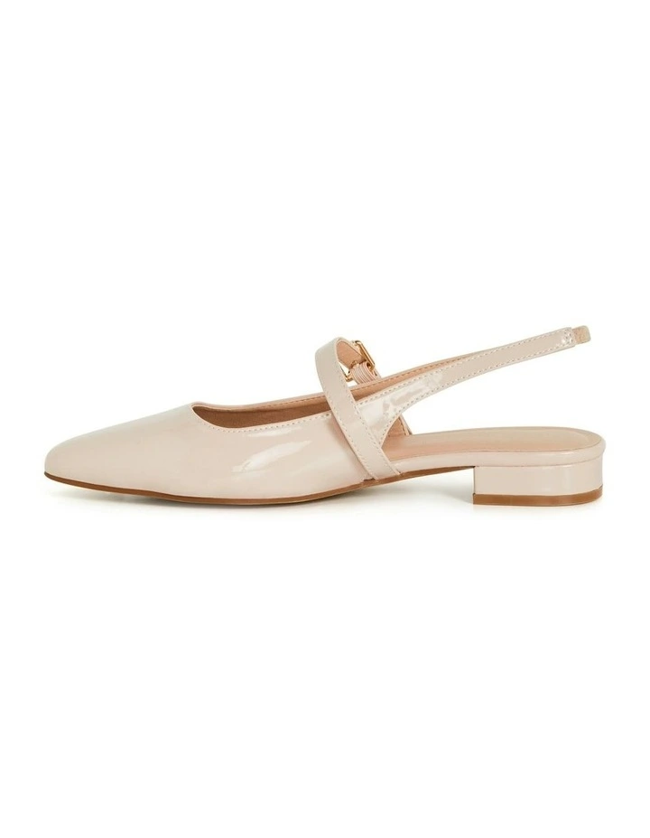 Wide Fit Peasley Slingback in Beige image 4