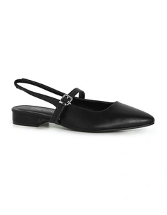 WIDE FIT Peasley Slingback in Black Matte