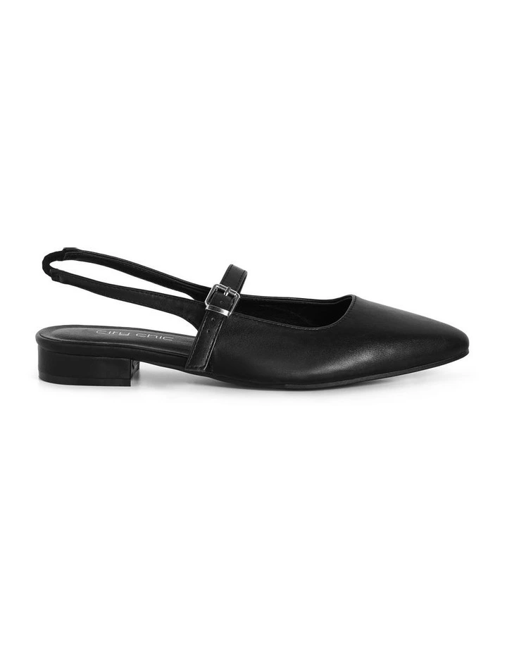 WIDE FIT Peasley Slingback in Black Matte image 2