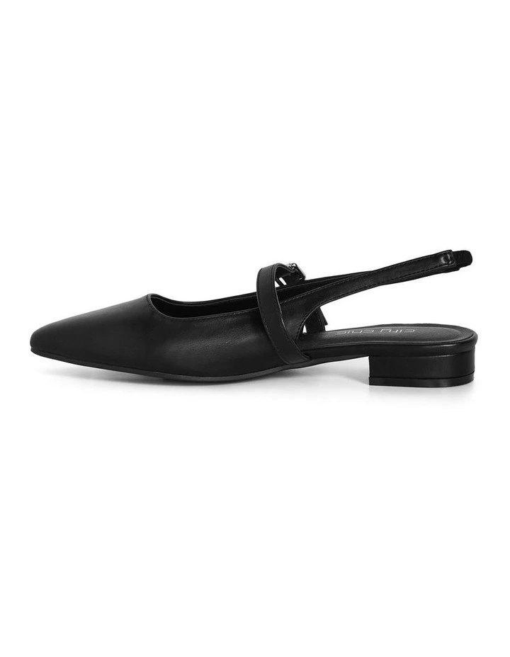 WIDE FIT Peasley Slingback in Black Matte image 4