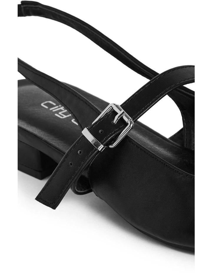 WIDE FIT Peasley Slingback in Black Matte image 7