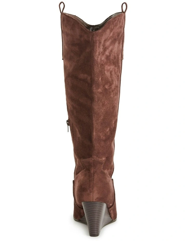 WIDE FIT Anastasia Boot in Chocolate image 3