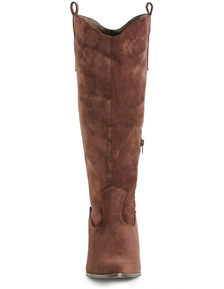 WIDE FIT Anastasia Boot in Chocolate image 5