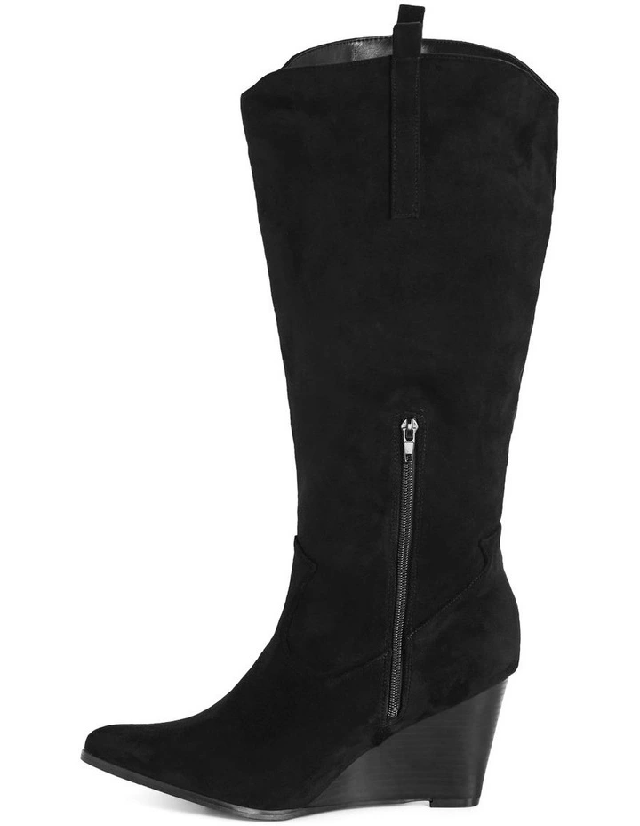 WIDE FIT Anastasia Boot in Black image 4