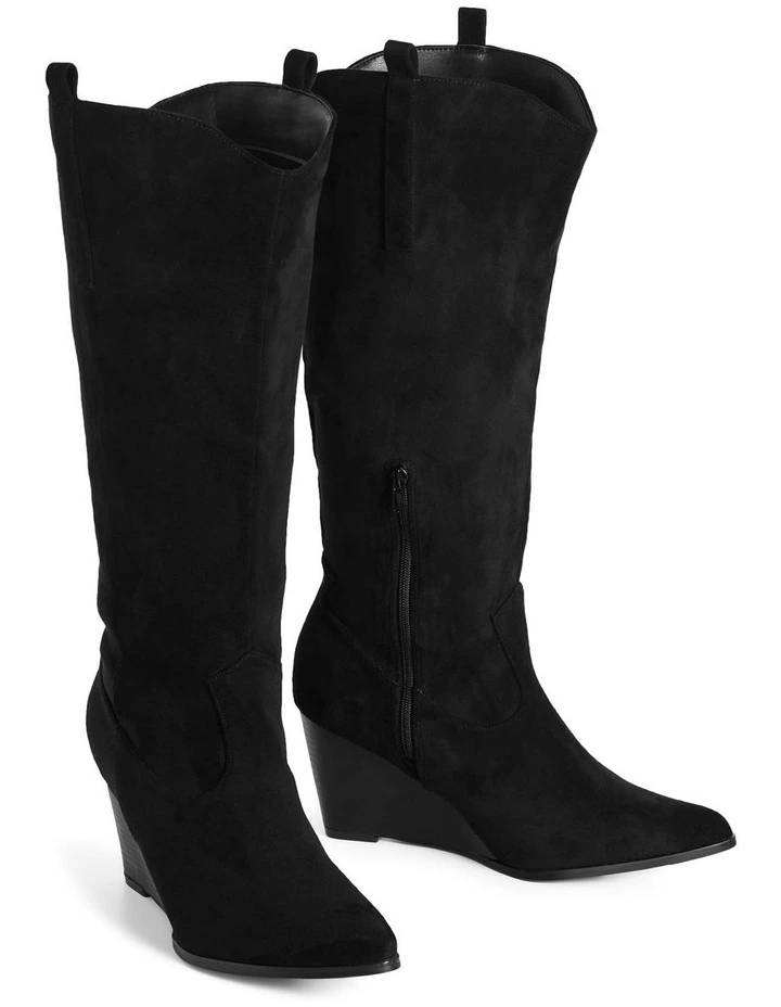WIDE FIT Anastasia Boot in Black image 6