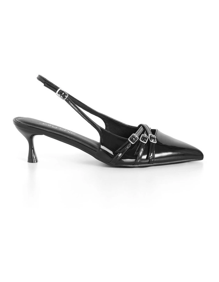 WIDE FIT Mia Slingback in Black image 2