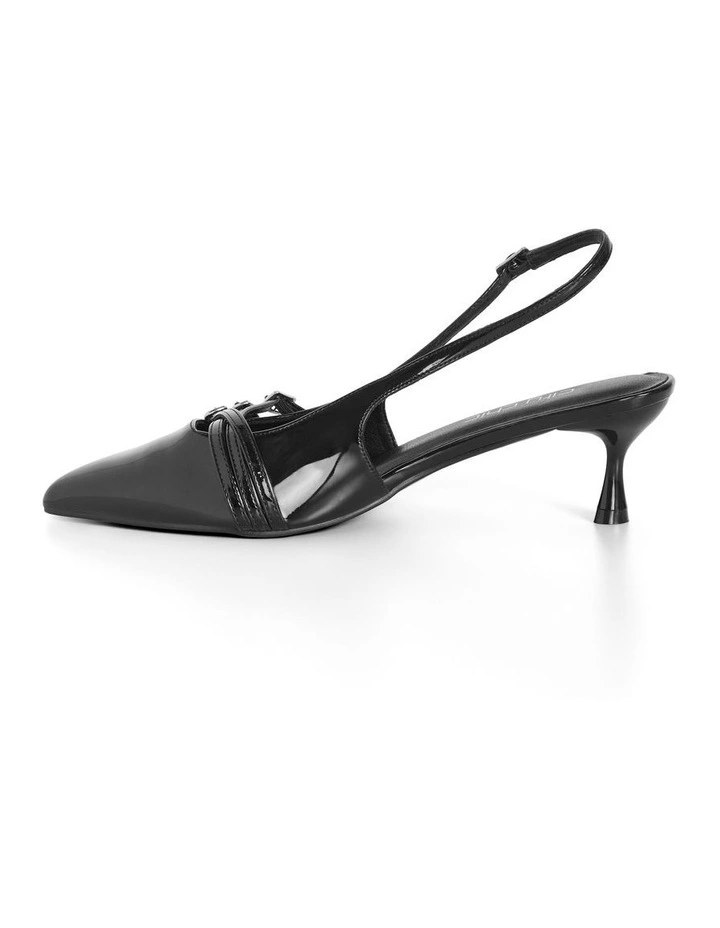 WIDE FIT Mia Slingback in Black image 4