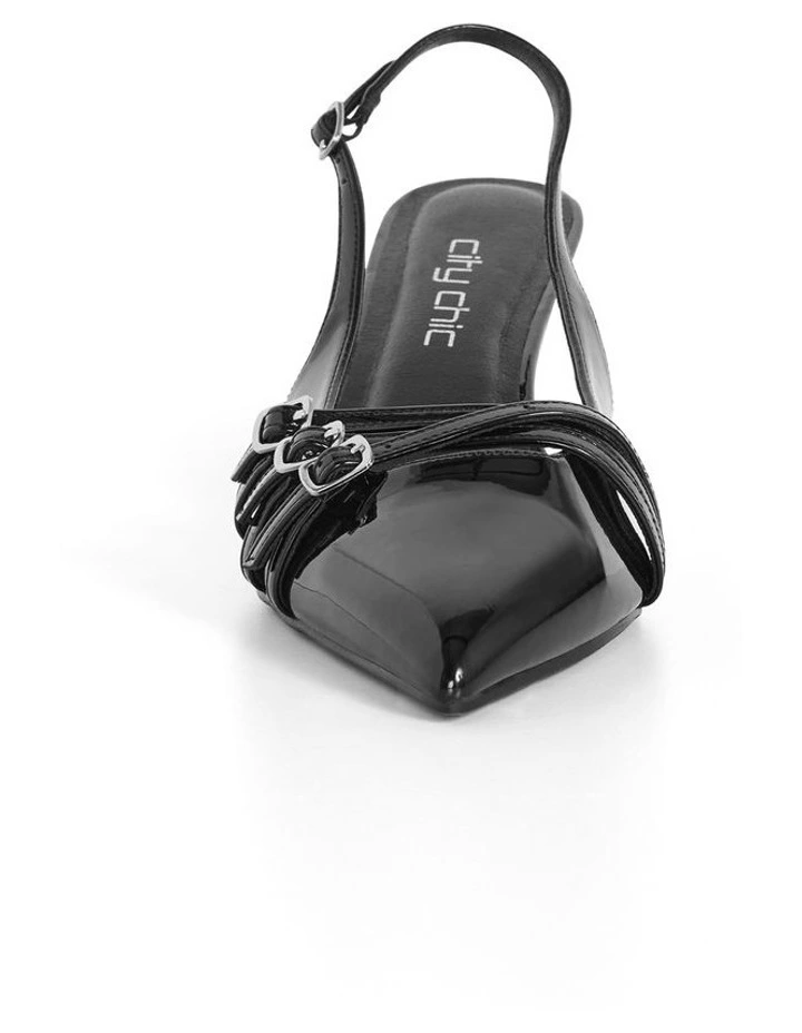 WIDE FIT Mia Slingback in Black image 5