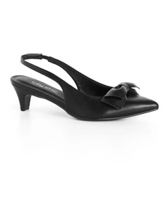 WIDE FIT Bianca Bow Slingback in Black
