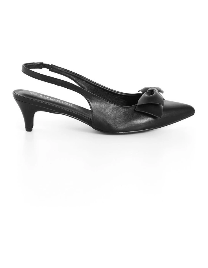 WIDE FIT Bianca Bow Slingback in Black image 2