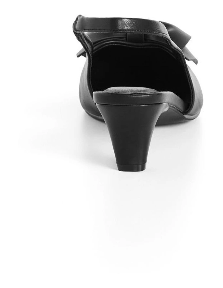 WIDE FIT Bianca Bow Slingback in Black image 3