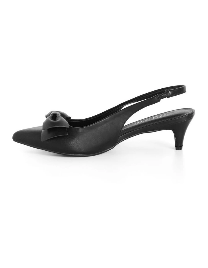 WIDE FIT Bianca Bow Slingback in Black image 4