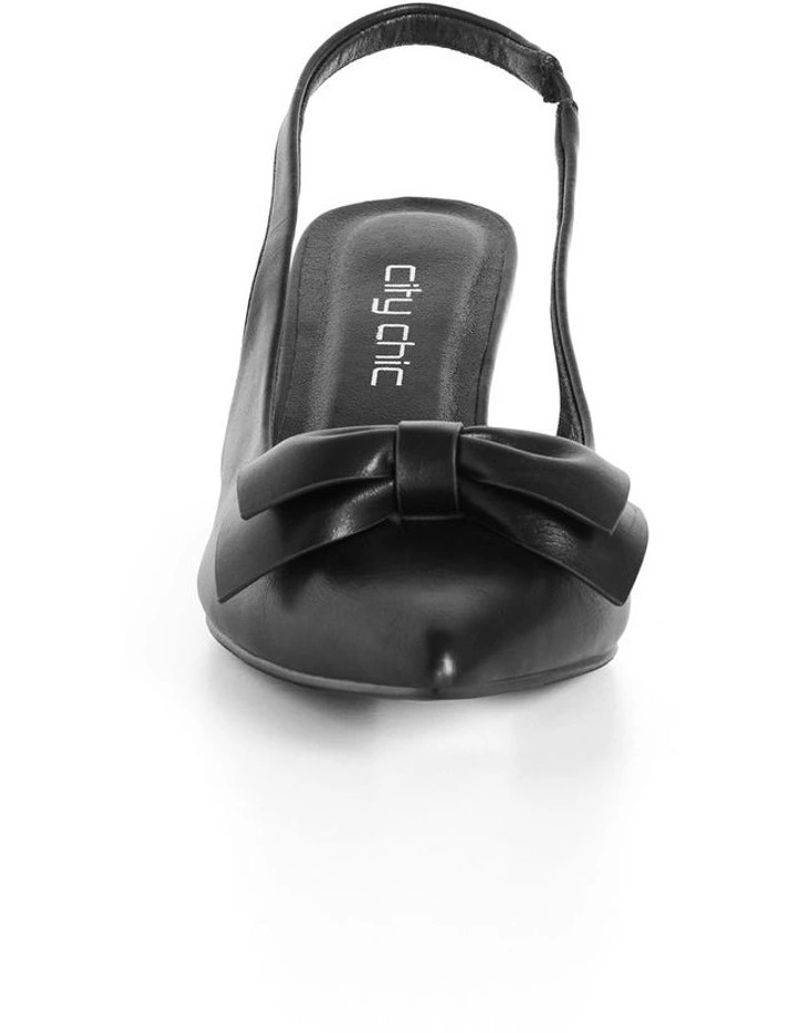 WIDE FIT Bianca Bow Slingback in Black image 5