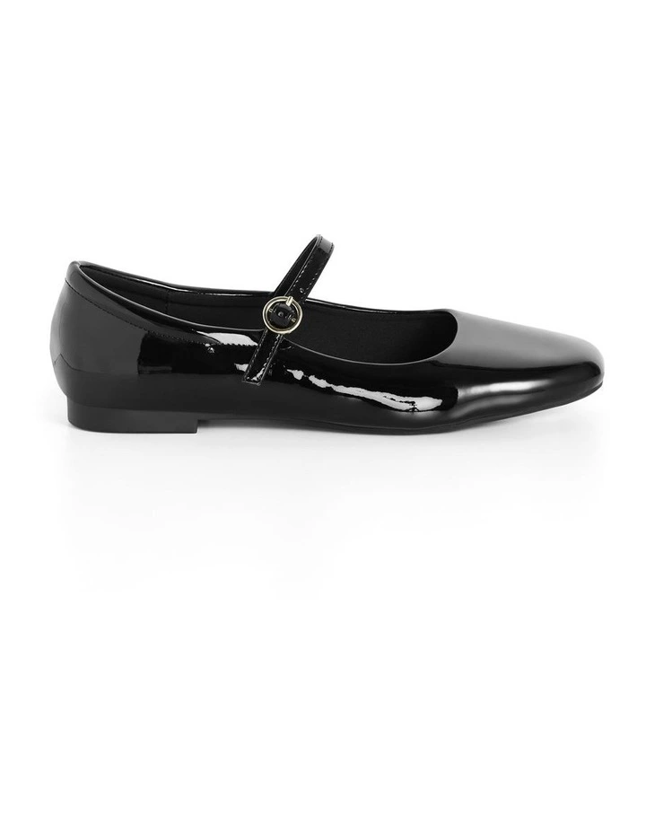WIDE FIT Sofia Ballerina in Black image 2
