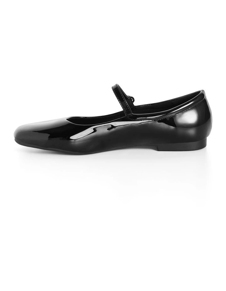 WIDE FIT Sofia Ballerina in Black image 4