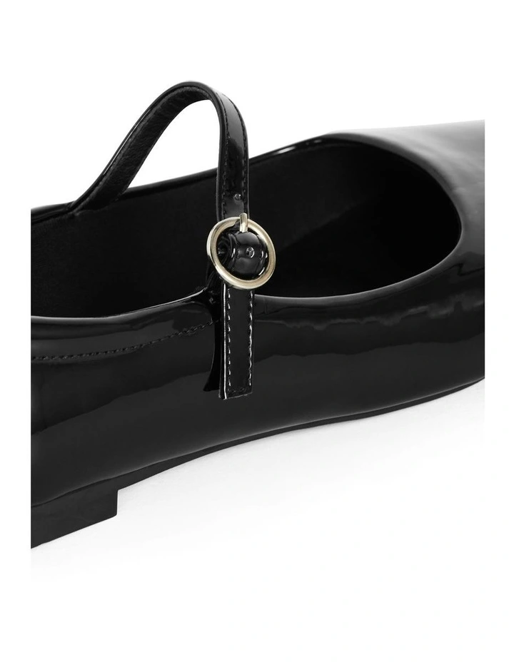 WIDE FIT Sofia Ballerina in Black image 7