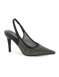 Wide Fit Party Slingback Shoe in Black
