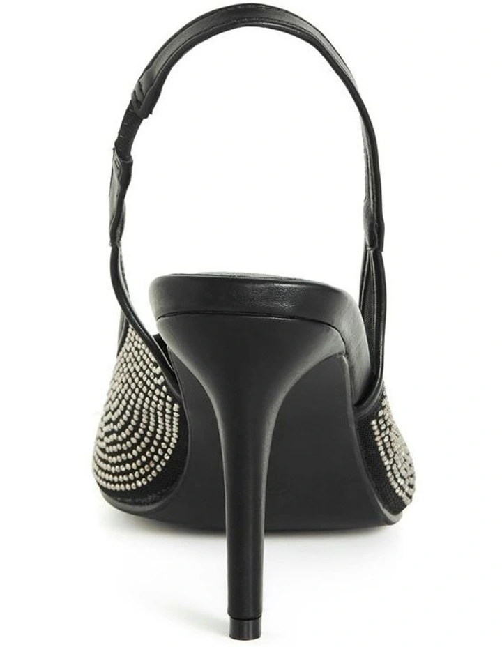 Wide Fit Party Slingback Shoe in Black image 3