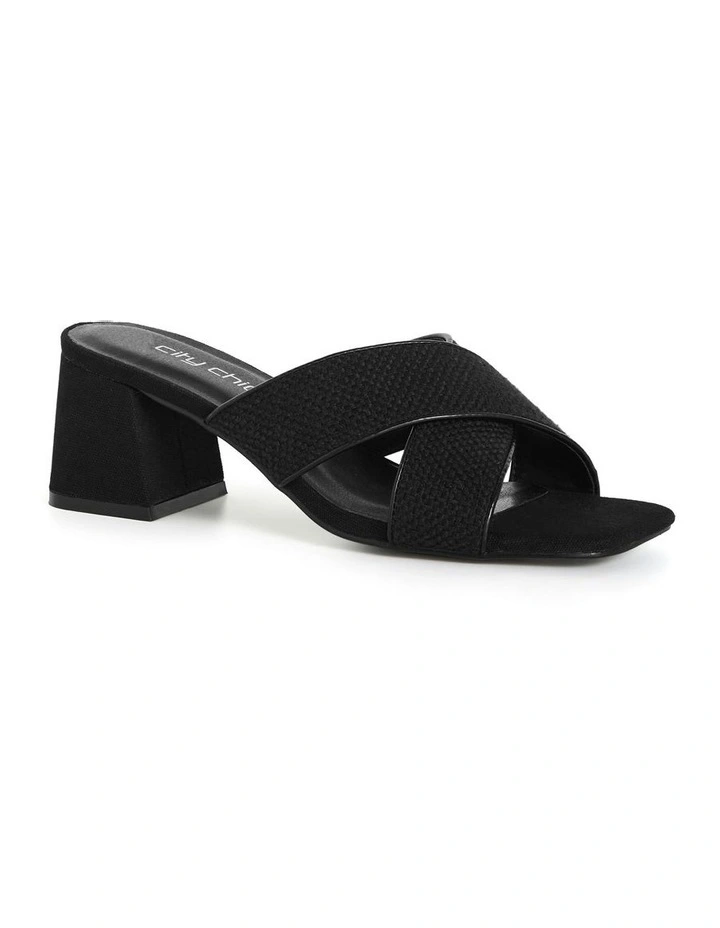 Wide Fit Tuscany Slide in Black image 2