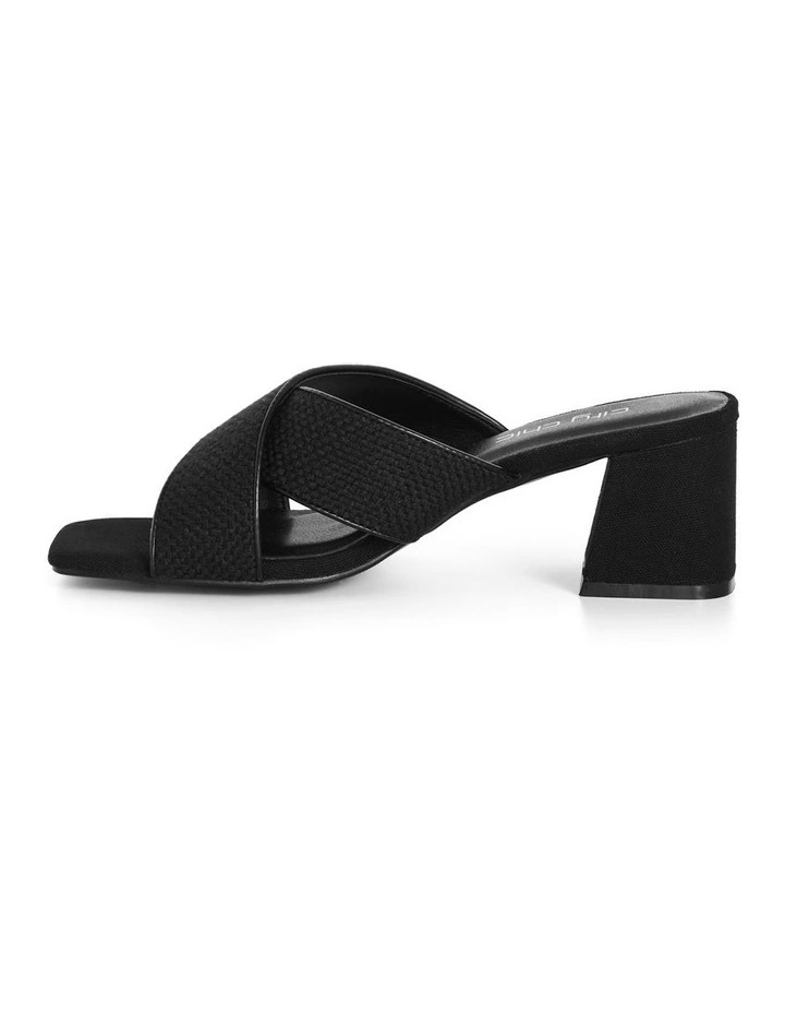 Wide Fit Tuscany Slide in Black image 4